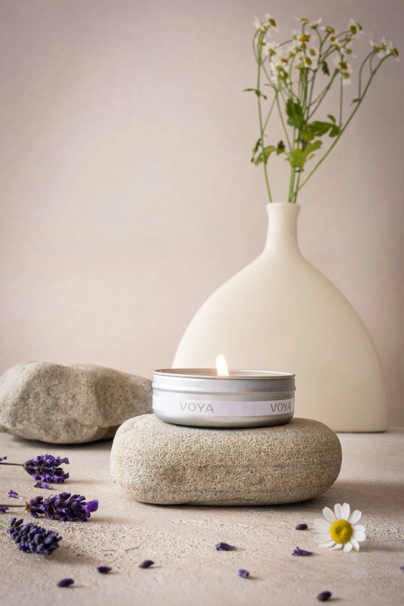 Lavender, Rose & Camomile Mini Scented Candle - Image 5